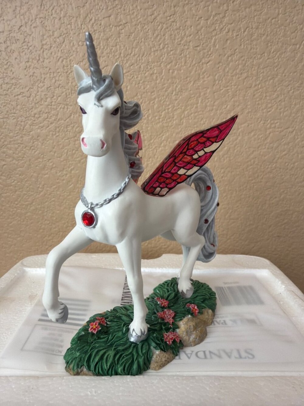 Hamilton Collection Jeweled Reflections Ruby Regalia Unicorn w/Box & COA Vintage - Picture 7 of 16